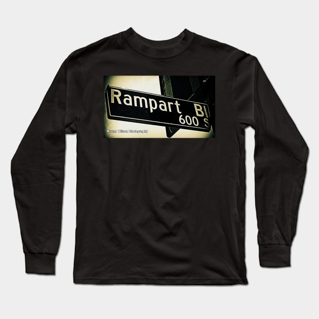 Rampart Boulevard, Los Angeles, California by Mistah Wilson Long Sleeve T-Shirt by MistahWilson